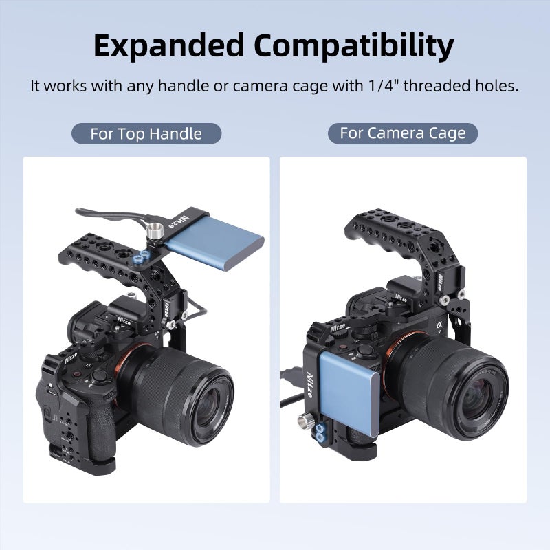 Nitze SSD Mount Bracket for Samsung T5, T5 SSD Holder with Two 1/4" Screws - N42 - Image 3